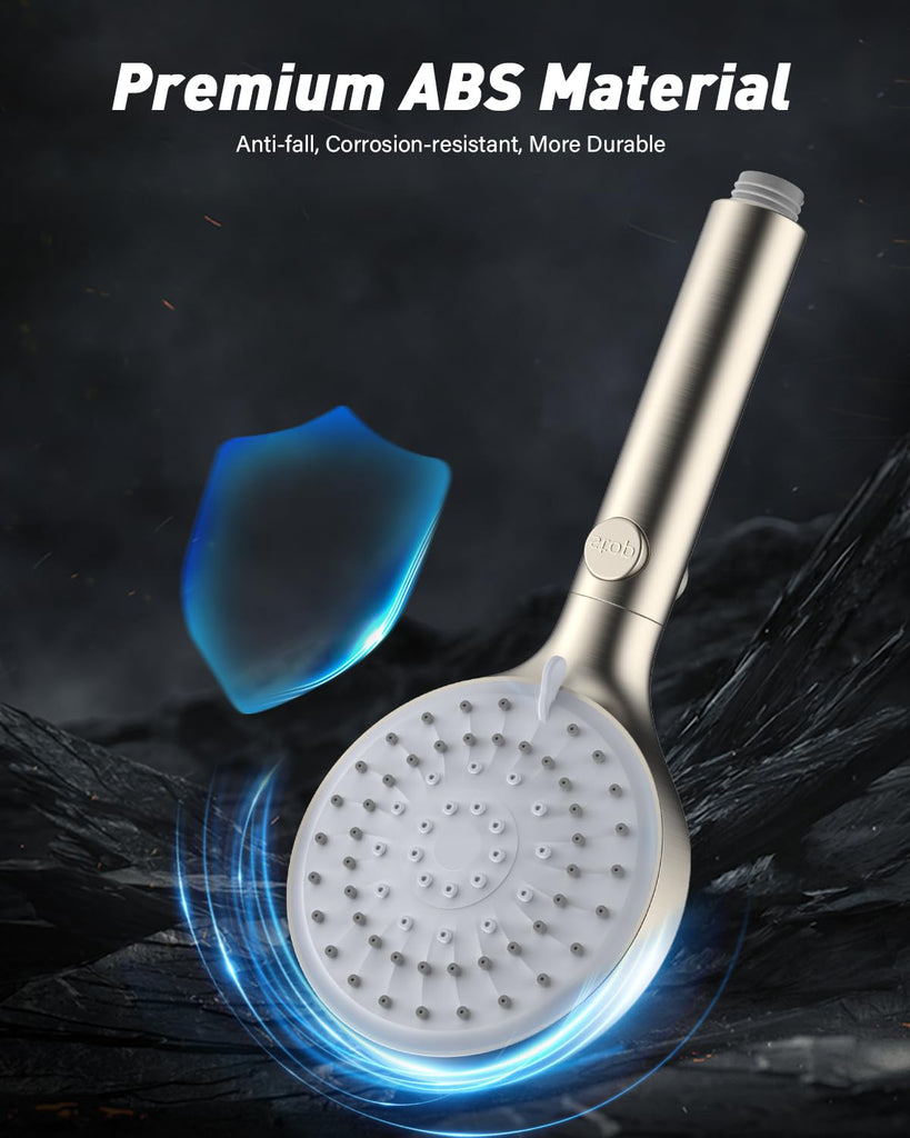 High Pressure Handheld Shower Head with Hose, Brushed Nickel