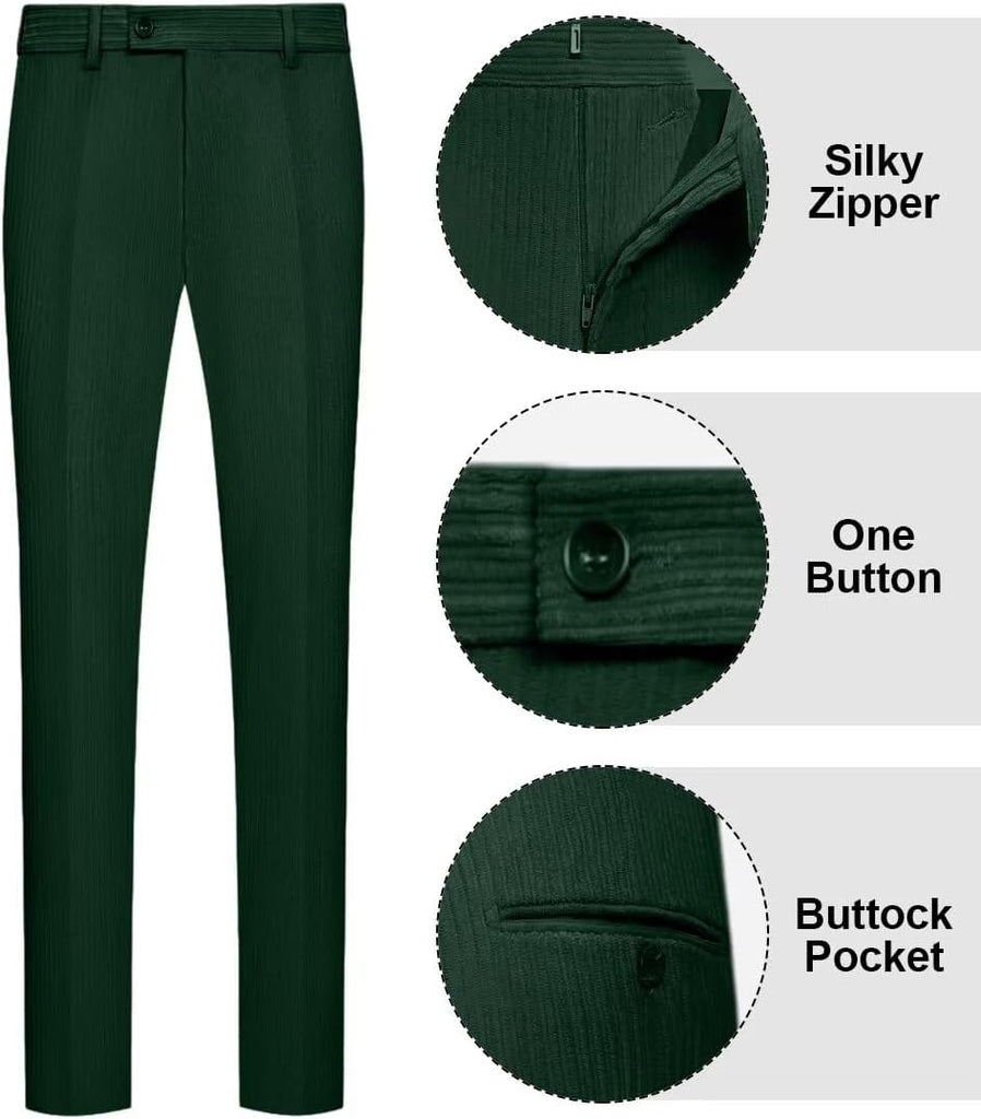 Retro Corduroy Boys Suit 3 Piece Slim Fit Kid Suits Tuxedo Set for Boy