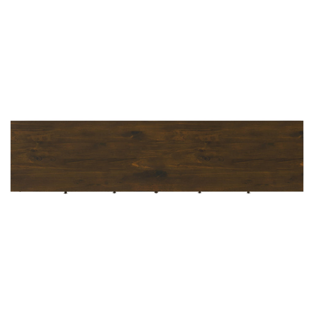 Cosmopolitan 72" Wide Solid Wood TV Stand in Mahogany Brown