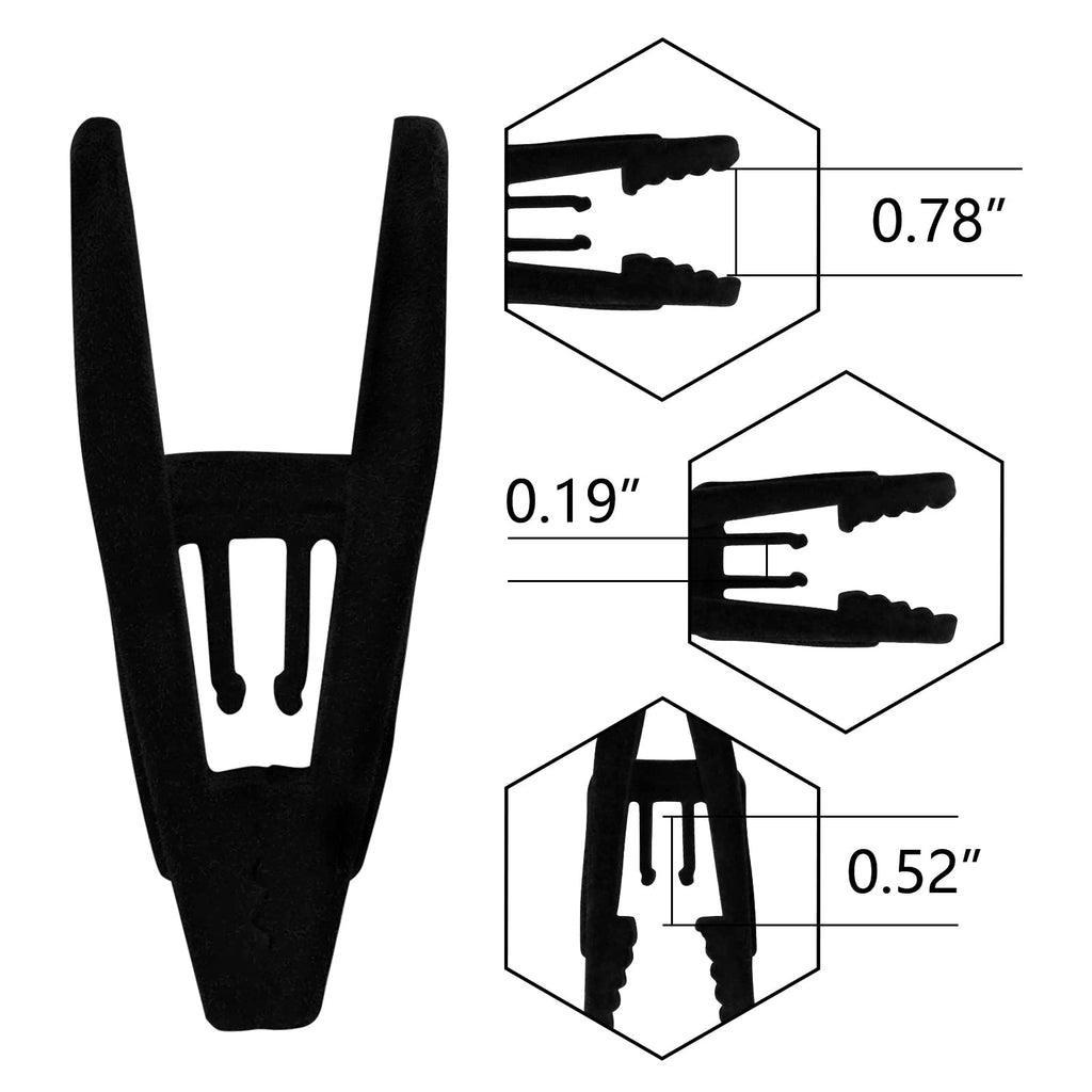 50pc Velvet Hanger Clips, Black Strong Finger Flocked Clips, Large Opening Clip Clothes Pin, Pants Hangers Clip for