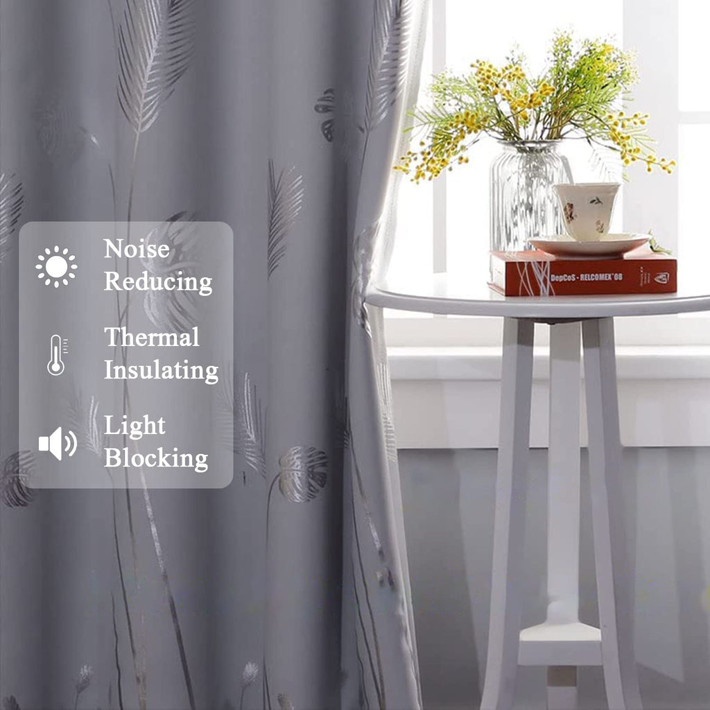 Greyish White Sliding Glass Door Curtain Door