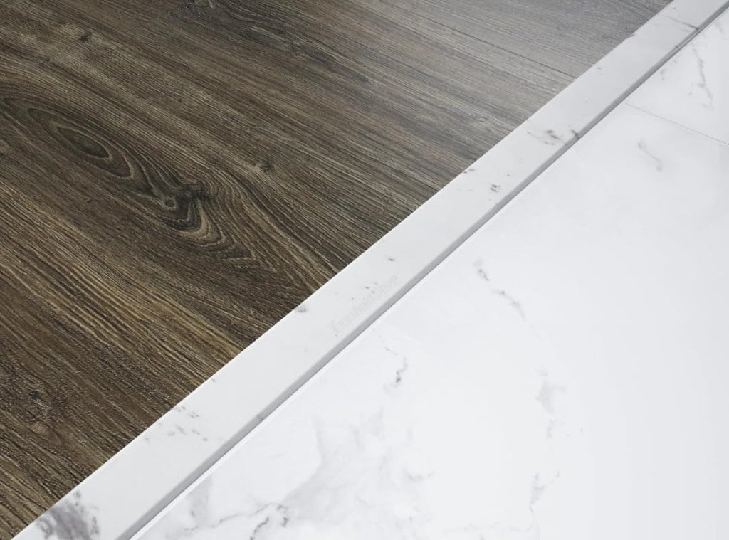 2 x 36 inches | Double Beveled Marble Threshold for Floor Transitions (White Carrara)