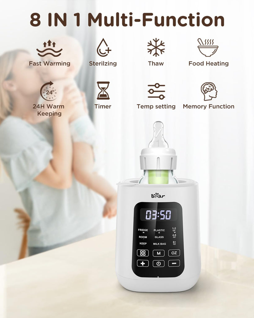Baby Bottle Warmer, Fast Warming Breast Milk Formula, White