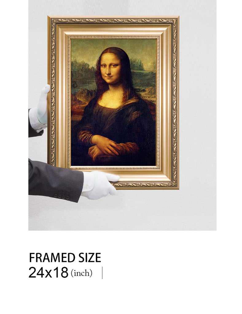 Mona Lisa Framed in Champagne Gold, 24x18