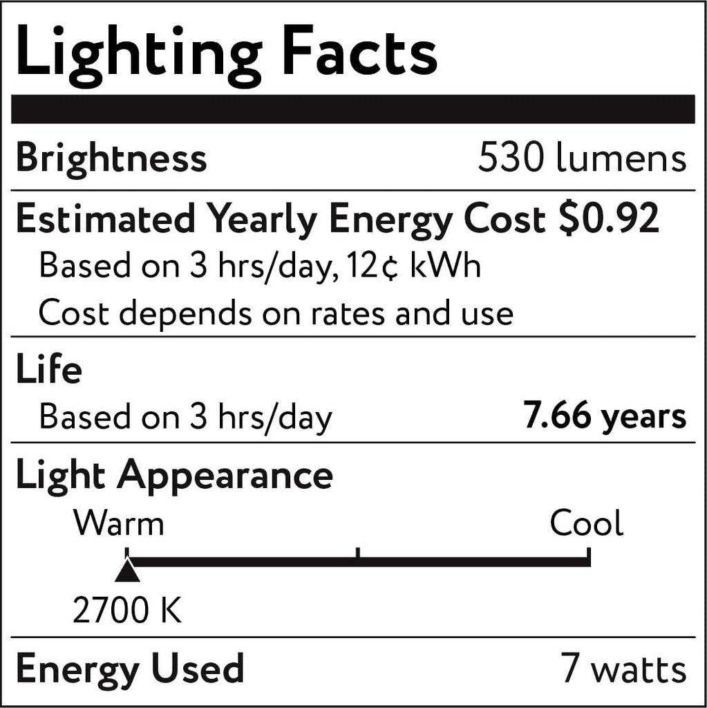 7W GU10 LED, 50W Halogen Bulbs Equivalent, Dimmable, 550lm, 40° Beam Angle, CRI 90, UL Listed, Soft White