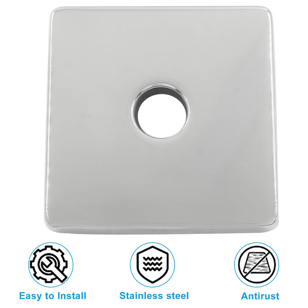3.5 Inch Square Shower Flange Cover, Chrome