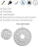 18"OD x 3 1/2"ID x 1 1/2"P Rose Ceiling Medallion, Fits Canopies up to 7-1/4", 2 Piece