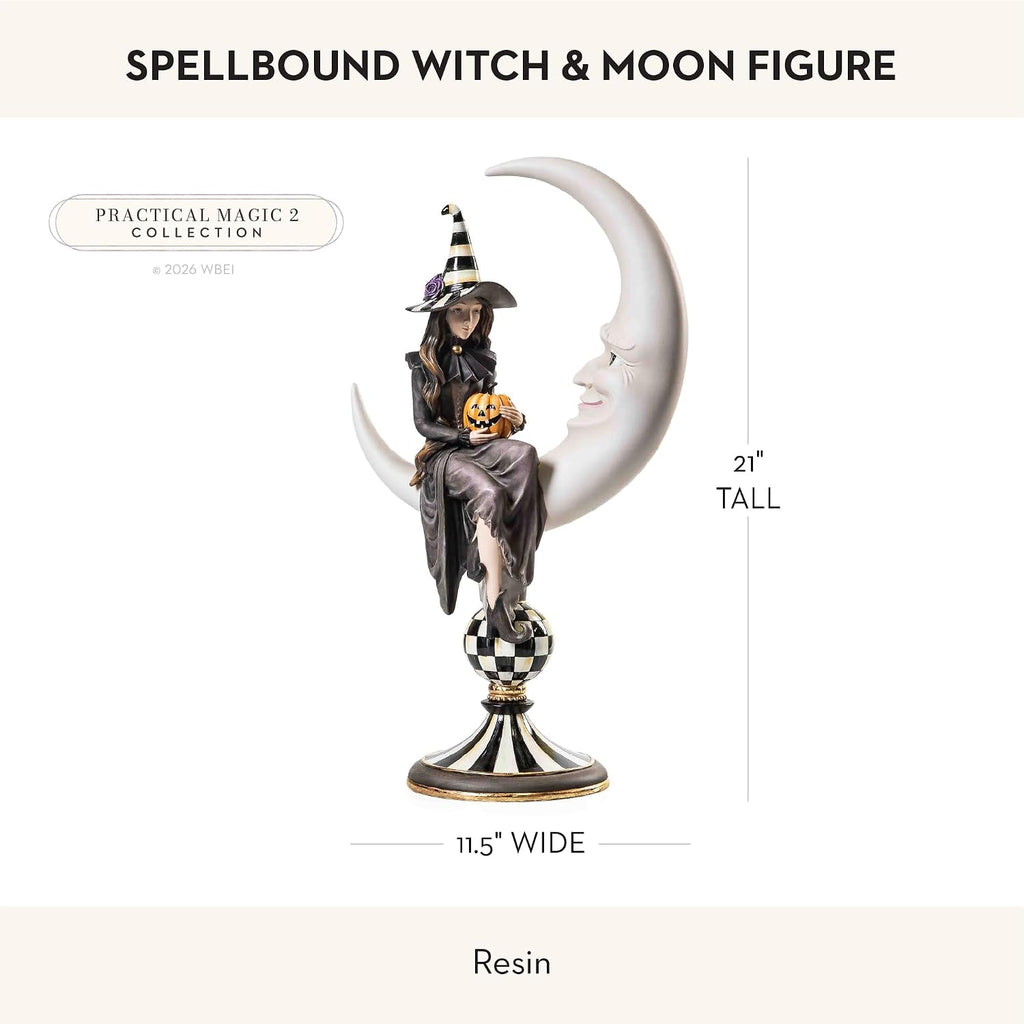 Resin Witch & Moon Figure, Spellbound