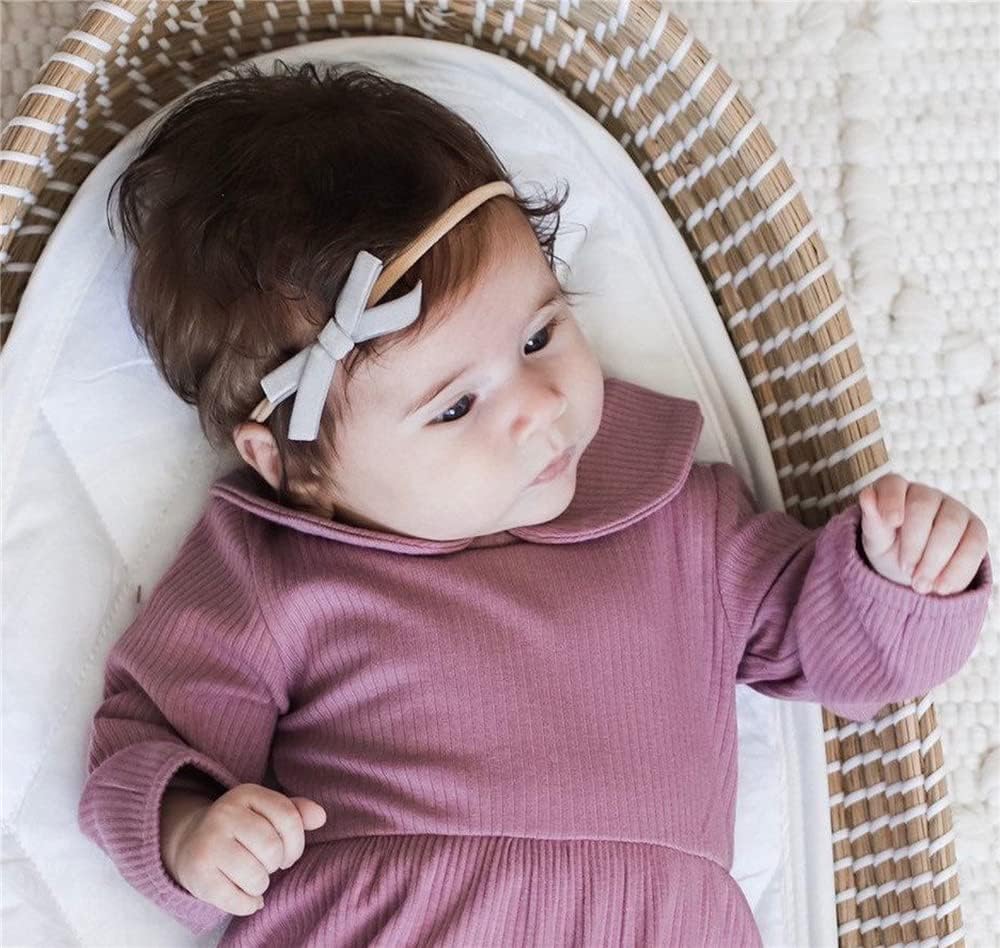 Baby Headband with Bows for Newborn Toddler,Hair Bow Elastic Nylon Headbands Hairbands for Baby Girls Infant Hair