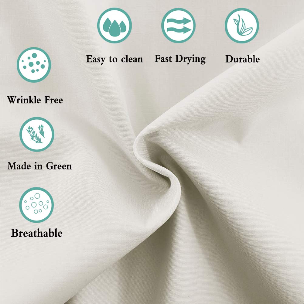 Twin Size Percale Bed Sheets, 200 Thread Count Cotton Polyester Blend Sheet Set, Wrinkle Free, Breathable, Crisp