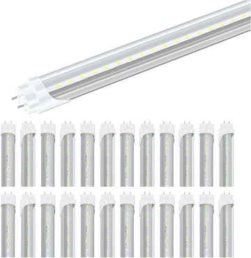4FT T8 LED Tube Lights 25-Pack, 22W 3000LM 6000K Ballast Bypass