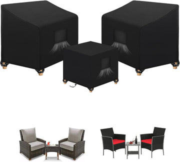 3 Piece Outdoor Veranda Patio Garden Furniture Cover Set | 210D Durable and Water Resistant Fabric,Fit for Outdoor
