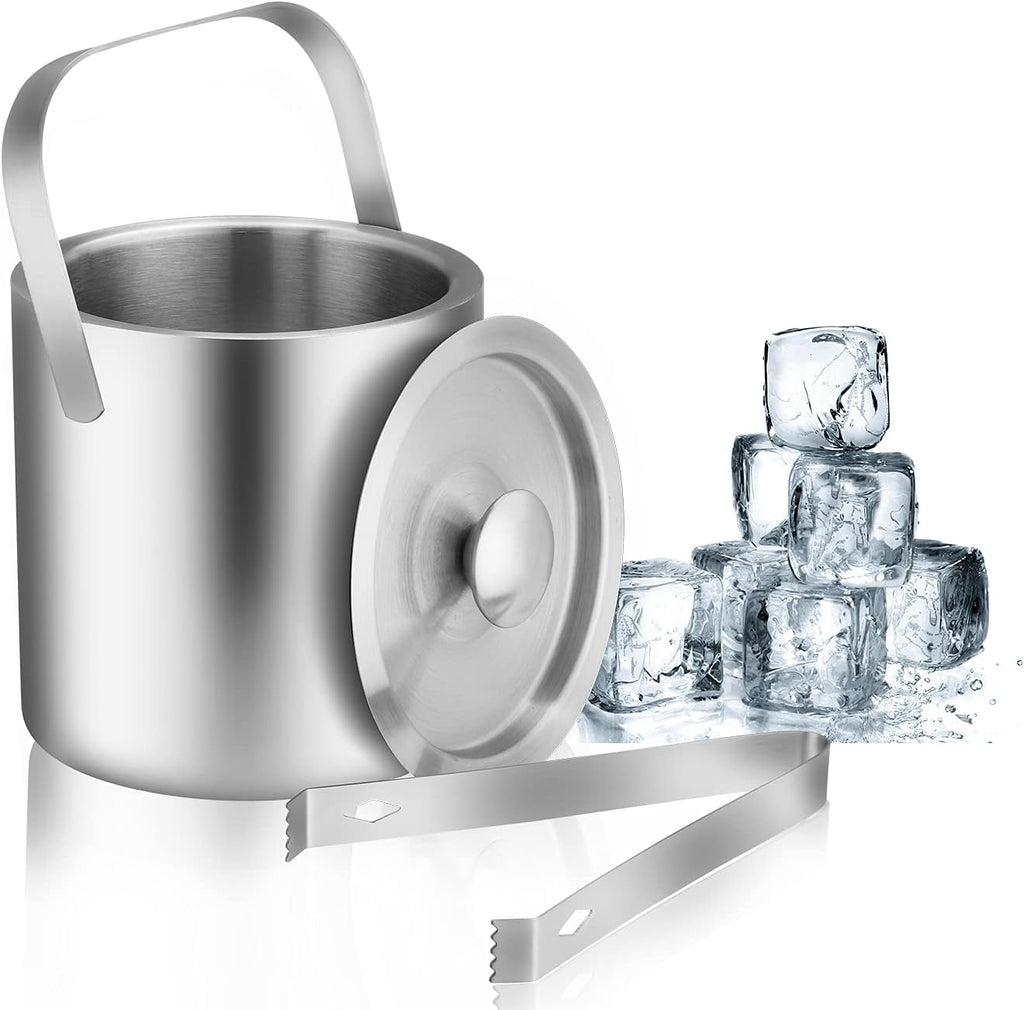 Mini Ice Bucket Portable Double Wall Ice Bucket with Tong