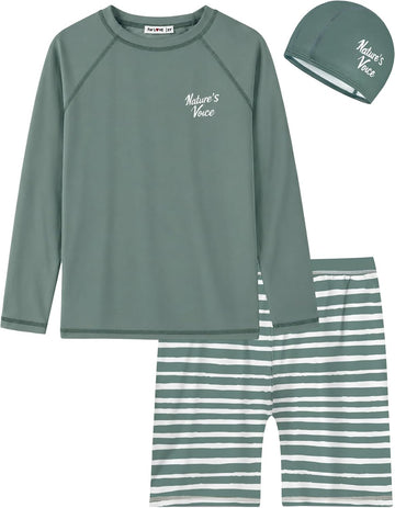 Boys UPF 50+ Piece Rash Guard Swim Set