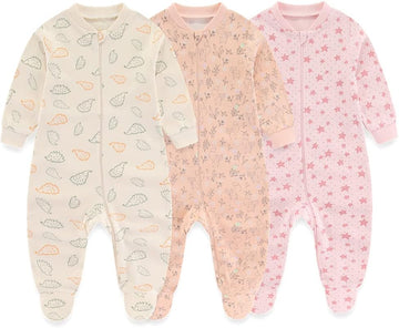 Baby way Zipper Romper Cotton One-piece Jumsuit pack