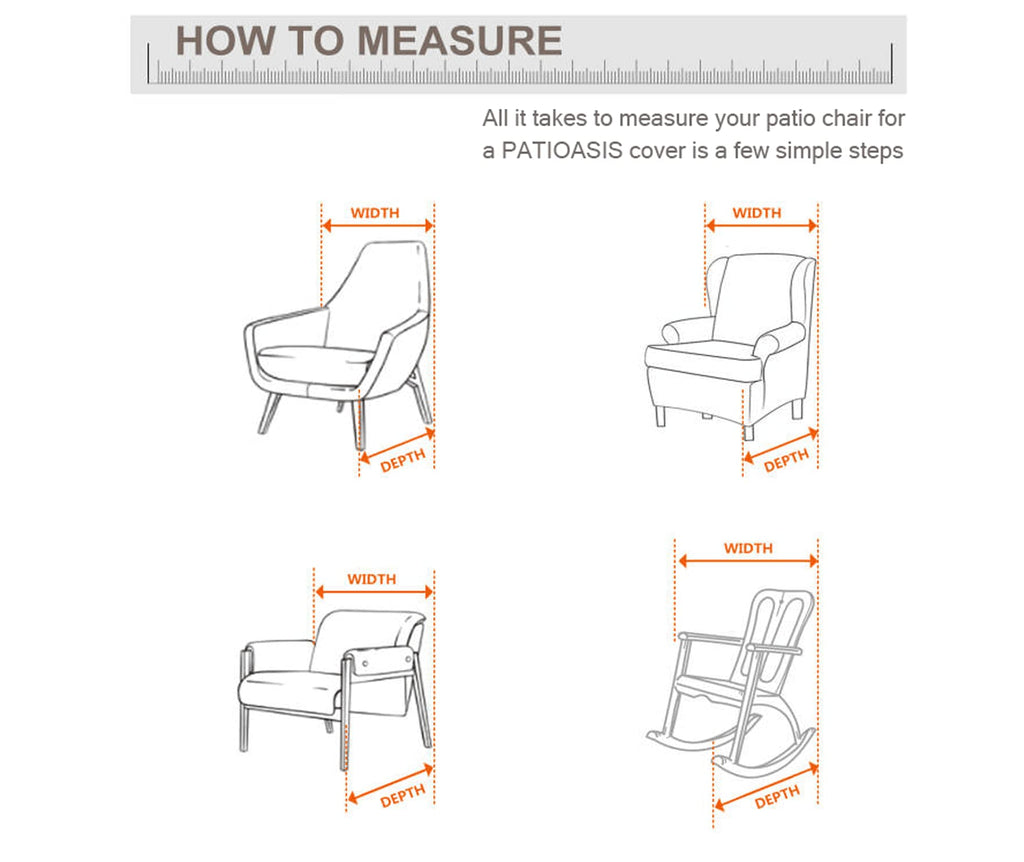 Outdoor Chair Covers 36''W x 37''D x 36''H Patio Furniture Cover for Chair Waterproof Heavy Duty Oversized 600D All
