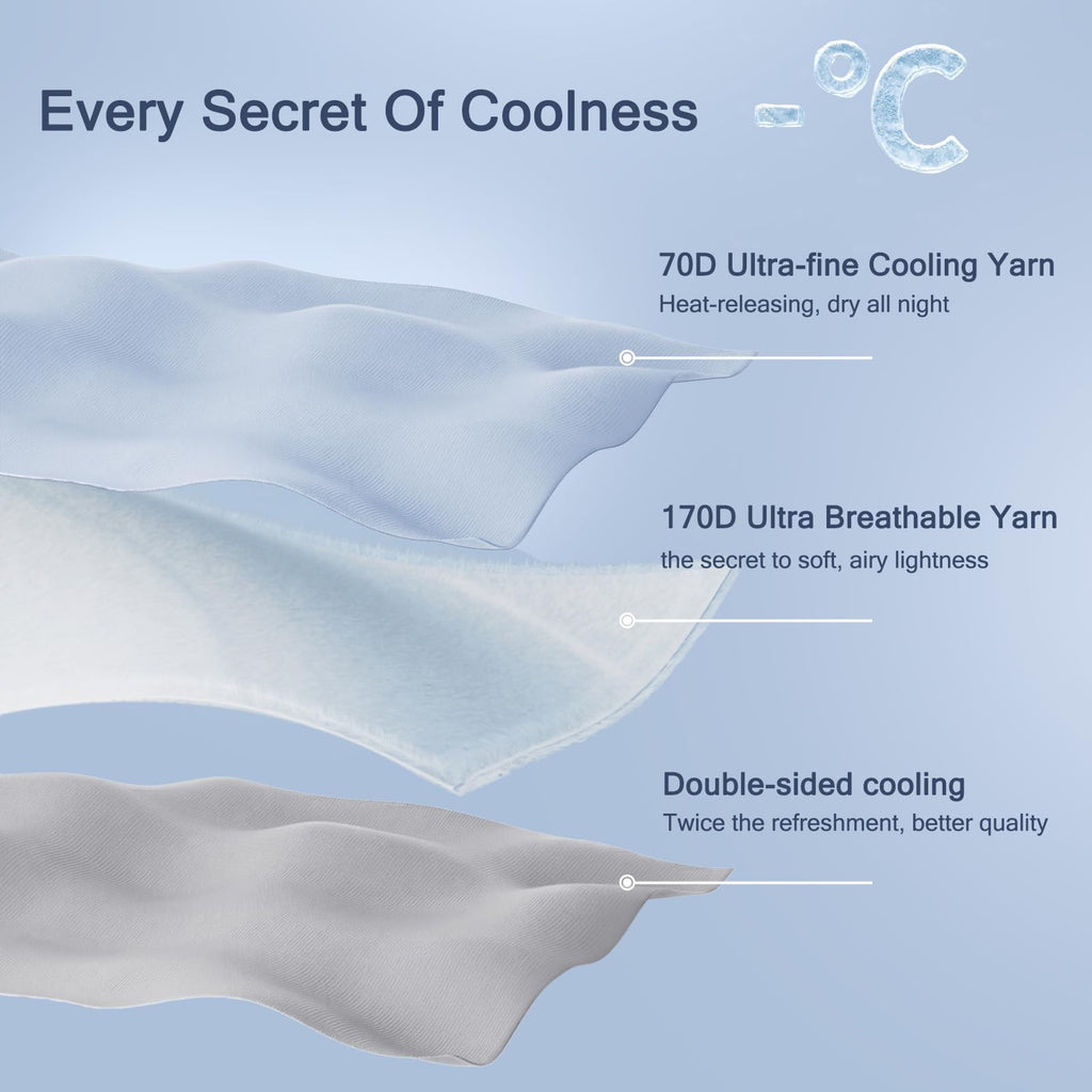 Cooling Comforter King Size for Hot Sleepers & Night Sweats, Luxury Lightweight Cooling Blanket, Soft Dual-Sided