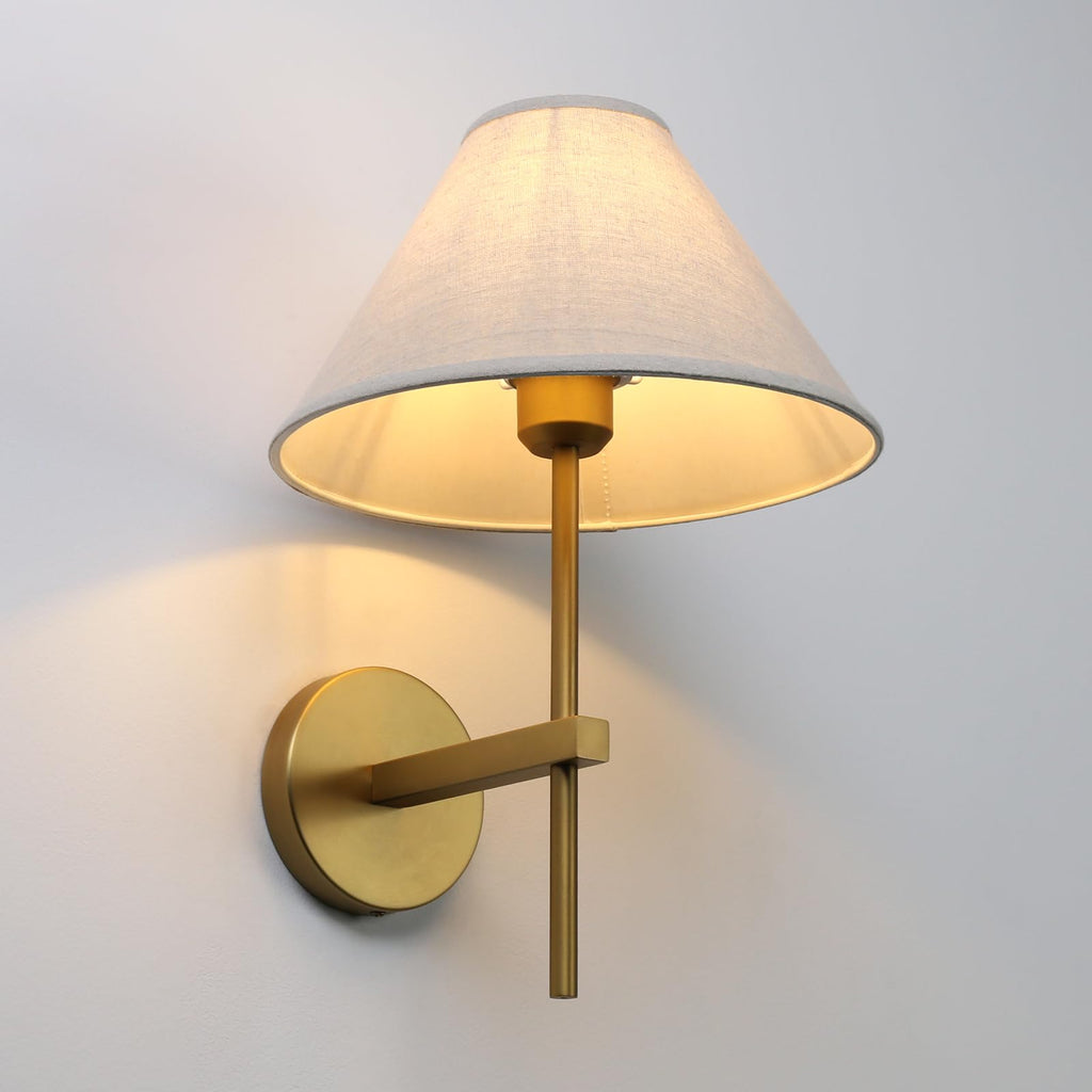 Modern Linen Wall Sconce Hardwired