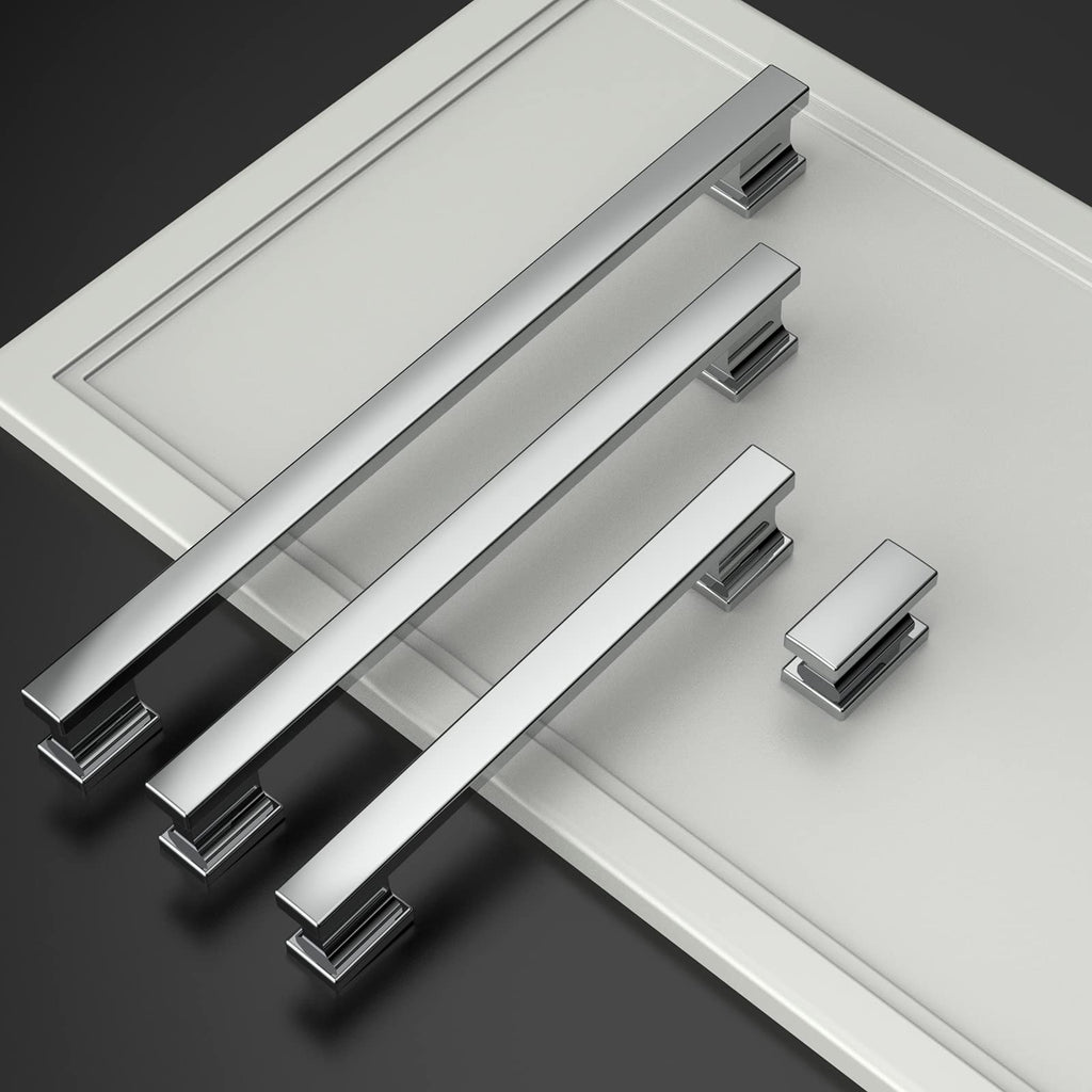6 Pack 5 inch Polished Chrome Kitchen Cabinet Handles