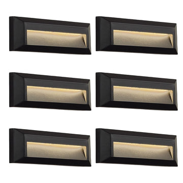 LED Outdoor Indoor Step Lights, Line Voltage 2W Landscape Stair Lights, 9Inch Non-dimmable 3000K IP65