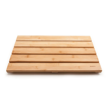 Natural Bamboo Bath Mat - Non-Slip Shower & Bathtub Mat, Easy Clean Indoor & Outdoor Floor Mat for Spa, Sauna, Pool