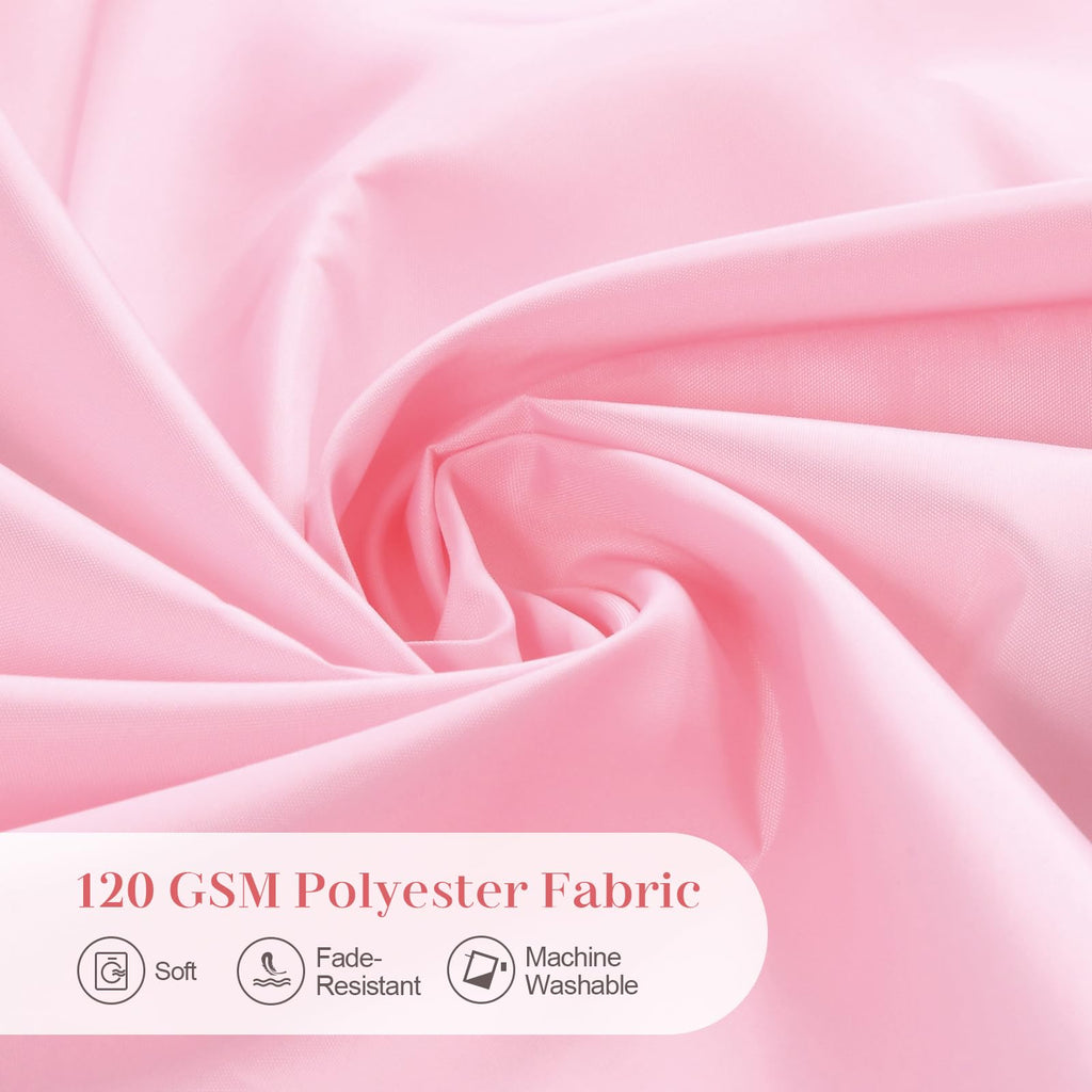Ruffle, Pink Girls Women Fabric with Delicate Handcrafted Ruffles, Waterproof Ruched Farmhouse Decorative Bathroom