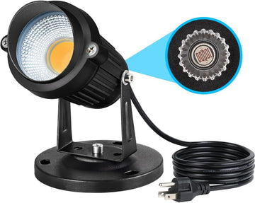 Dusk to Dawn Outdoor Lighting 120V LED Spot Lights Outdoor Landscape Spotlights with Photocell Sensor Waterproof