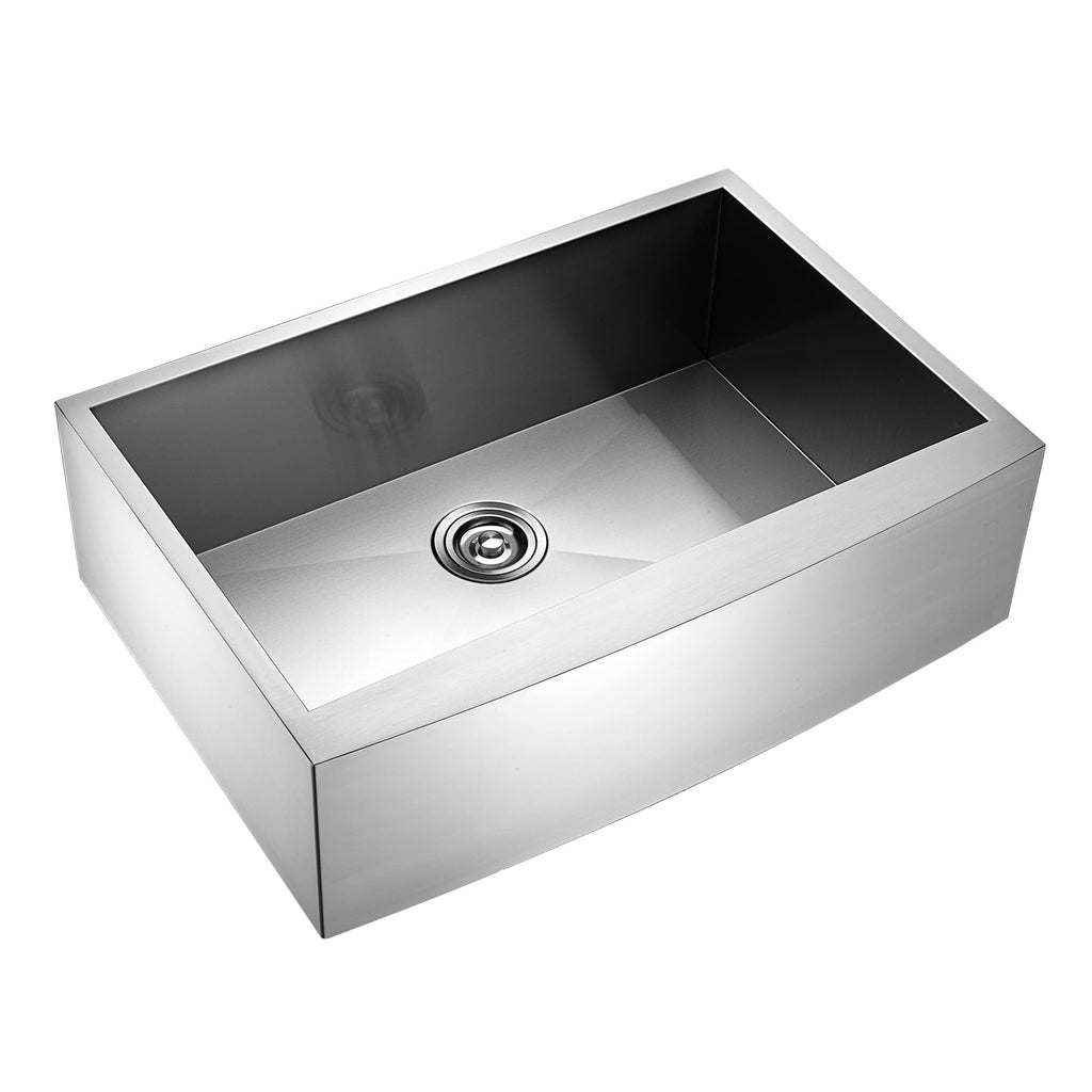 30 Inch Farmhouse Apron Single Bowl 18 Gauge Stainless Steel Kitchen Sink