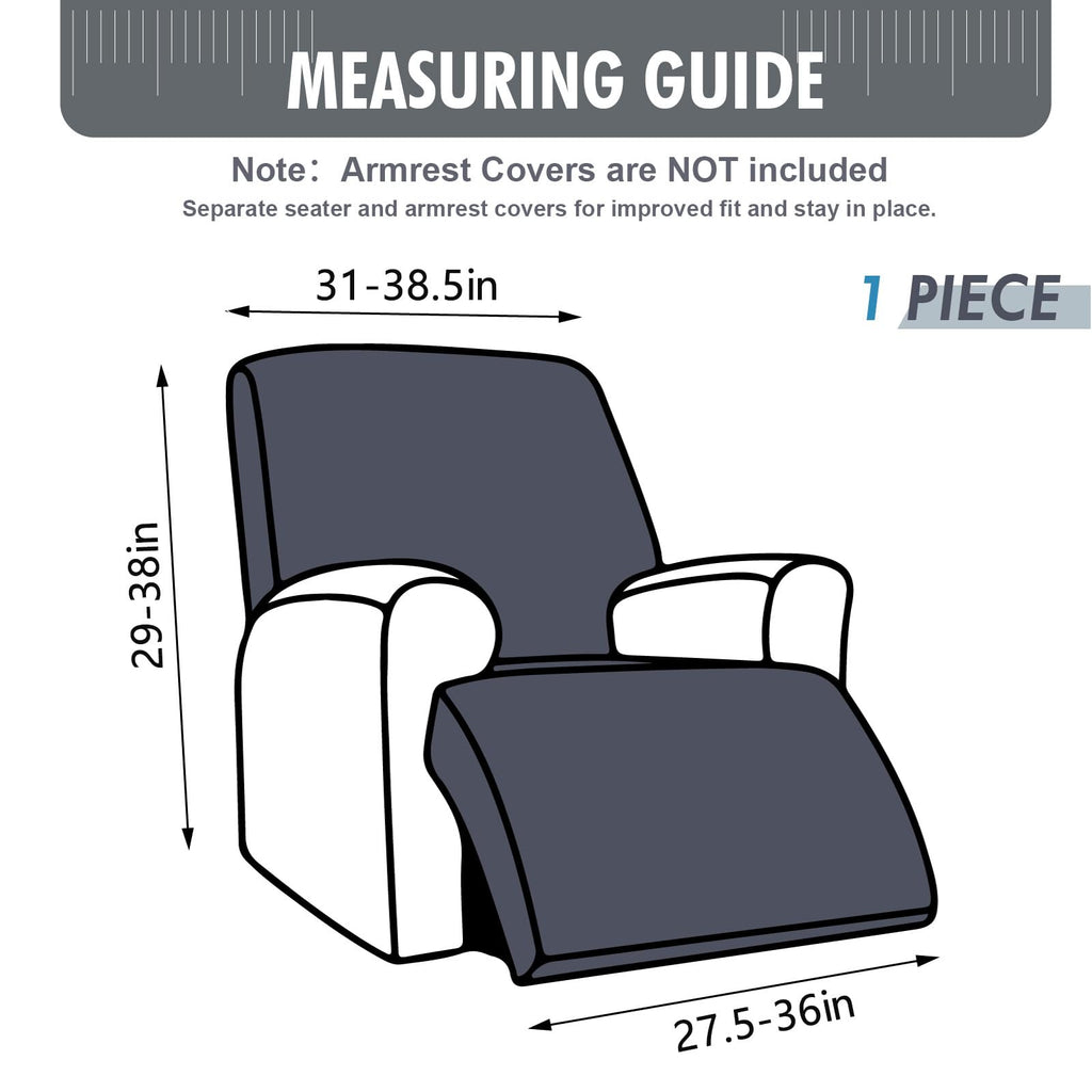Waterproof Recliner Chair Cover Stretch Sofa Slipcover 1 Seater-XL