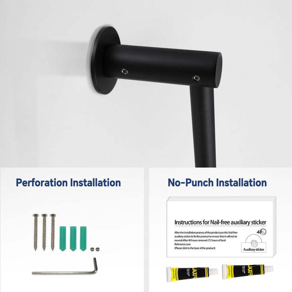 Shower Slide Bar Adjustable Handheld Shower Head Holder Wall Mount - 15inch All-Metal Shower Head Slide Bar