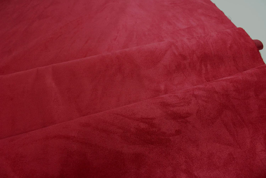 58" Wide Suede Fabric Red Fabric By The Yard