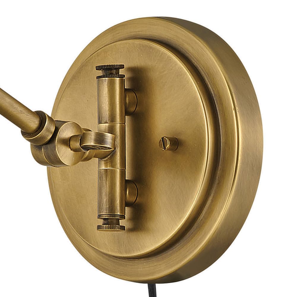 Arti Medium Swing Arm Single Light Wall Sconce, Heritage Brass