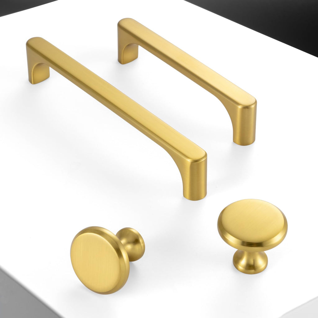 5 Inch Brushed Gold Cabinet Pulls Kitchen Handles 10 Pack 3126
