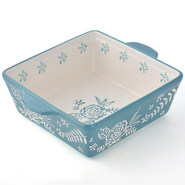 Baking Dish 8x8 Baking Pan Brownie Pan Casserole Dish Hand-Painted Casserole Dishes For Oven Lasagna Pan