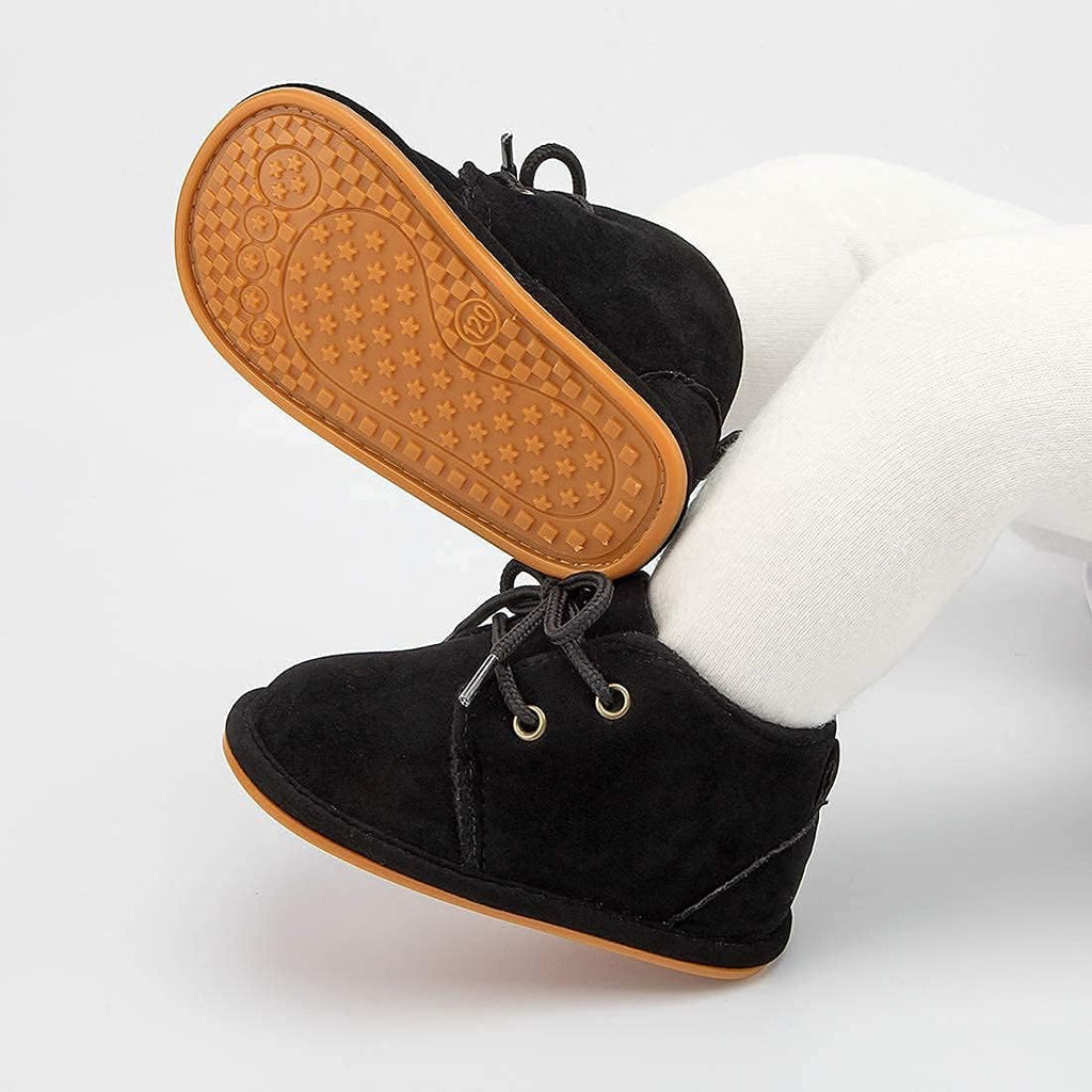 Baby Boy Girl Soft Sole Canvas Sneakers Sparkle High Top Lace Up Infant Unisex Ankle Shoes Boots Toddler