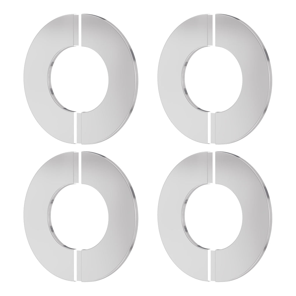 4Pcs Wall Split Flange, Fit 0.98"(25mm) Pipe, Sliver