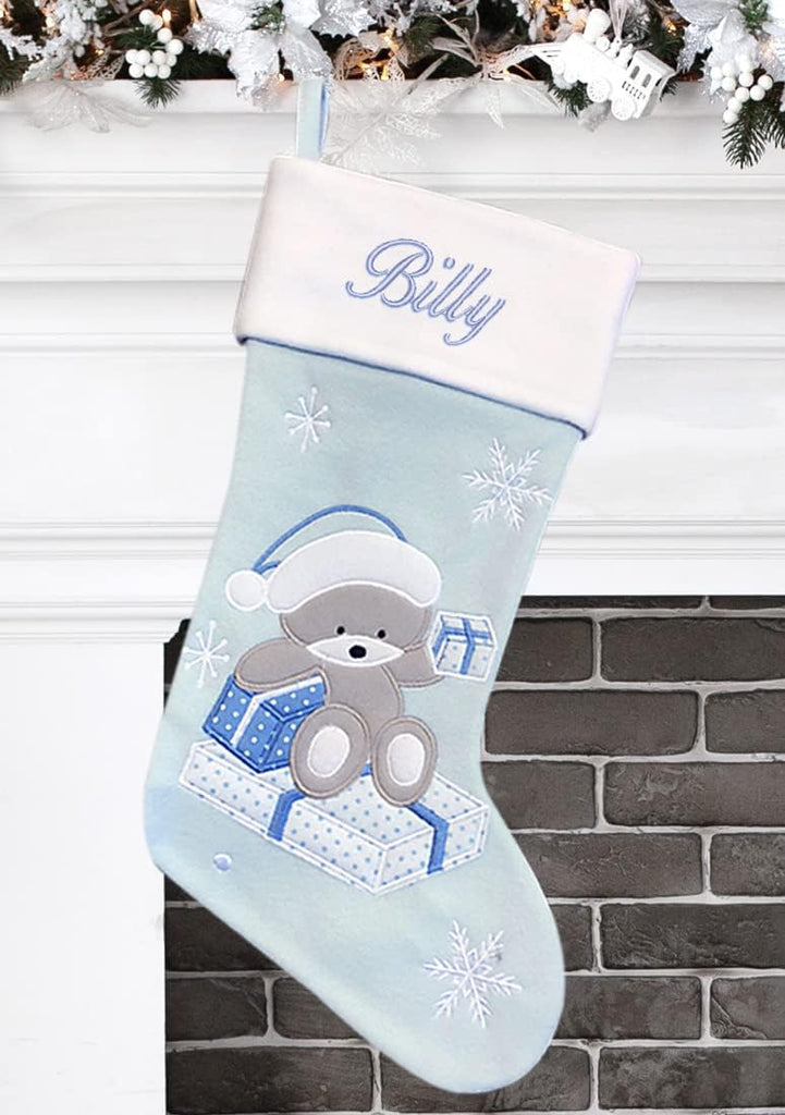 Personalized - Baby Girl Stocking - Pink Stocking - First Christmas - Embroidered Name - Large 18.5inch, Family