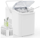 Countertop Ice Maker with Handle, 26lbs/24H Portable Ice Machine, 9 Bullet Ice Cubes Ready in 6 Mins, Self-Cleaning