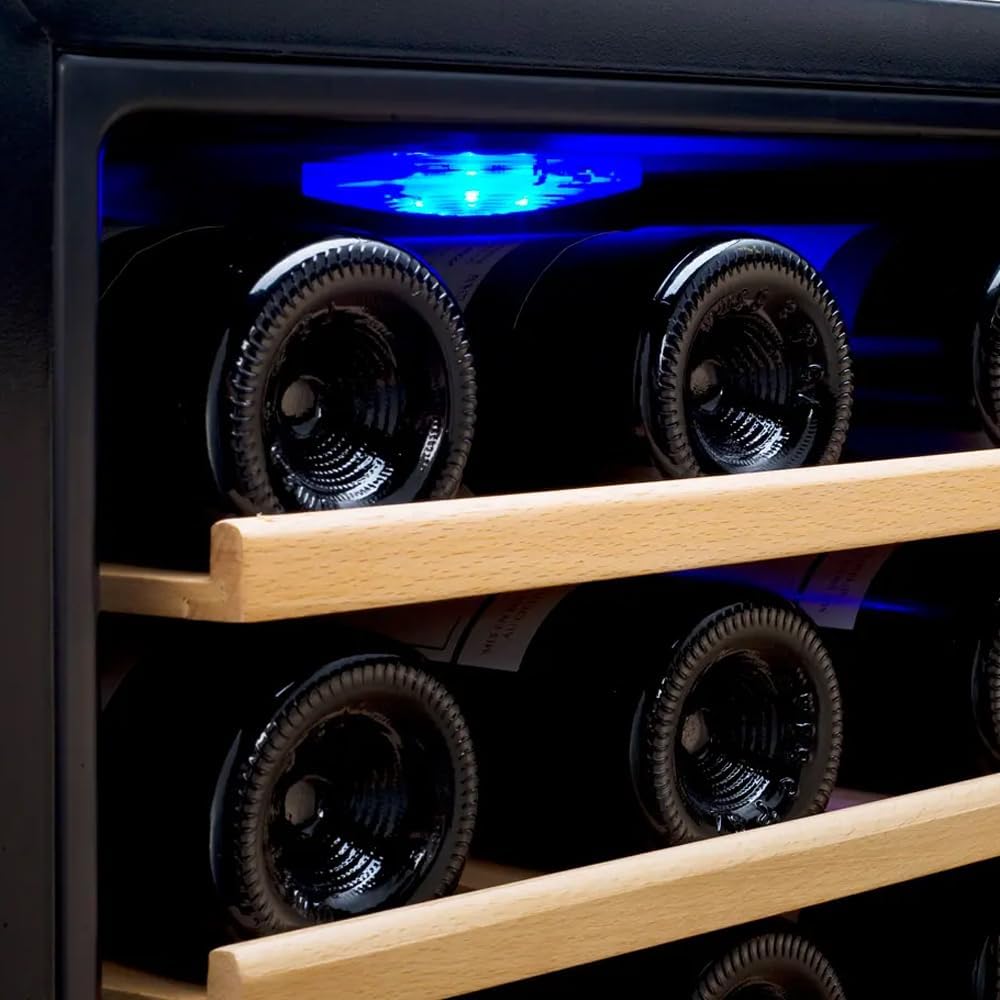 22" Wide Cascina Series 47 Bottle Dual Zone Stainless Steel Wine Refrigerator KW