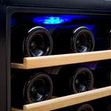 22" Wide Cascina Series 47 Bottle Dual Zone Stainless Steel Wine Refrigerator KW