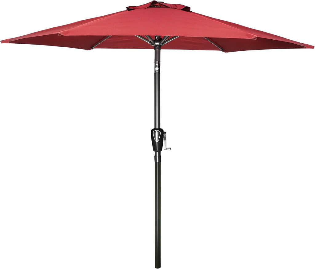 9' Patio Umbrella Outdoor Table Market Yard Umbrella with Push Button Tilt/Crank - Red - 1QS8