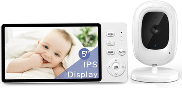 No WiFi Video Baby Monitor, 1080P 5" IPS Display, VOX