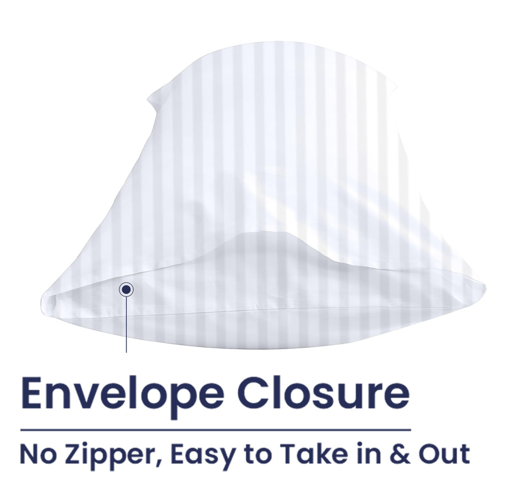 600 Thread Count Body Pillow Case 20X48 inch - 100% Egyptian Cotton - Soft, Breathable & Durable Long Body Pillow