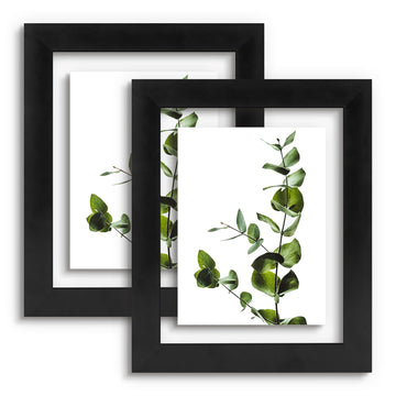 8X10 Floating Picture Frame Solid Wood Black(2 Pack)