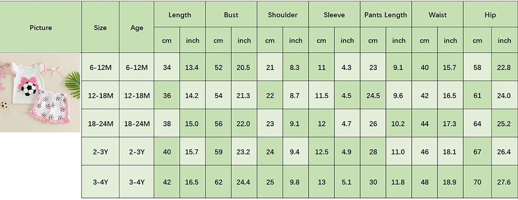Toddler Baby Girl Soccer Summer Outfits Short Sleeve O Neck Soccer Bow Embroidered Tops Ruffle Trim Shorts Sets