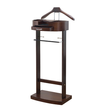 Products - Crescent Moon Valet, Mens Valet Stand with Drawer, Top Tray, Contour Hanger, Trouser Bar, Belt Hooks &