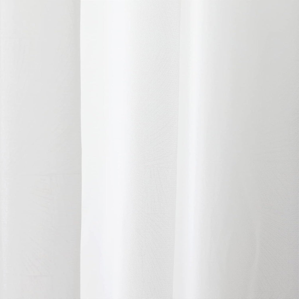 White Luxury Leaf Sheer Curtain 96 Inches Long Transparent Curtain with Rod Pocket Top Thin Semi Sheer Curtain for