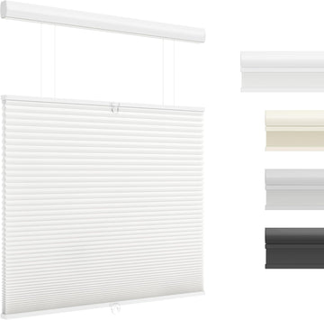 Top Down Bottom Up Cordless Cellular Shades, 22×48 in, White | Light filtering Fabric, Energy-Efficient Honeycomb