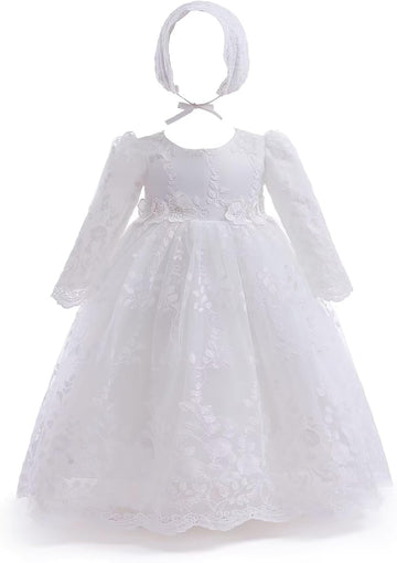 Baby Girl Christening Baptism Dress Long Blessing Gowns White Wedding Dresses