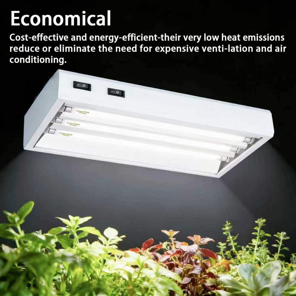 6 Pack 22 Inch T5 Fluorescent Grow Light Bulbs, 24W 6500K Full Spectrum, 2000 Lumens, High Output (HO)